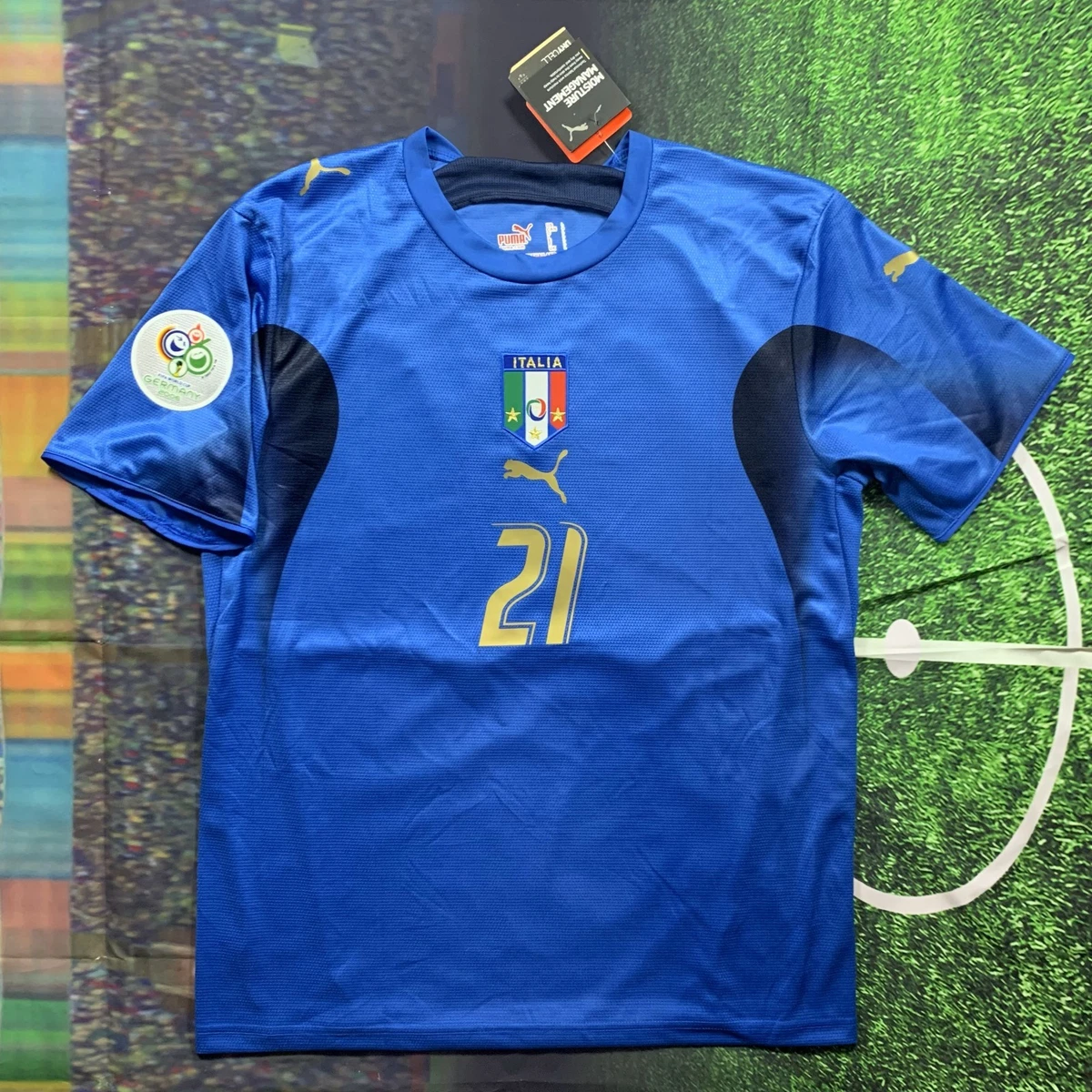 イタリア　ピルロ　ユニフォーム　代表　LLサイズ　オーセンティック　2006 Pirlo Italy Home Jersey 2006 World Cup - Retro Shirt -New with
