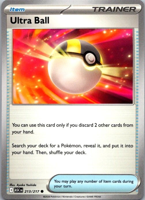 Ultra Ball Common ME: Ascended Heroes 213/217 NM