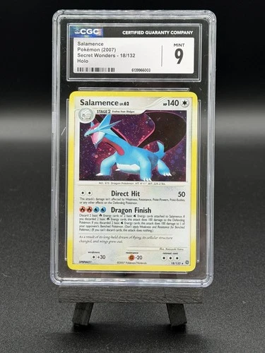 2007 POKÉMON SALAMENCE SECRET WONDERS HOLO #18 DIAMOND PEARL - CGC 9 MINT POP 30