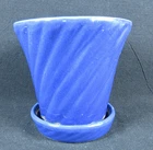 Shawnee Planter w/Saucer-Blue Swirl
