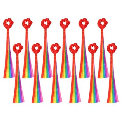 Rainbow Dance Ribbons, Wrist Streamers 20'' & 12 Pcs & Rainbow