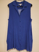 Pop Sugar Women's XL Sleeveless Summer Dress. 100% Rayon. A-Line. 2 Side Pockets