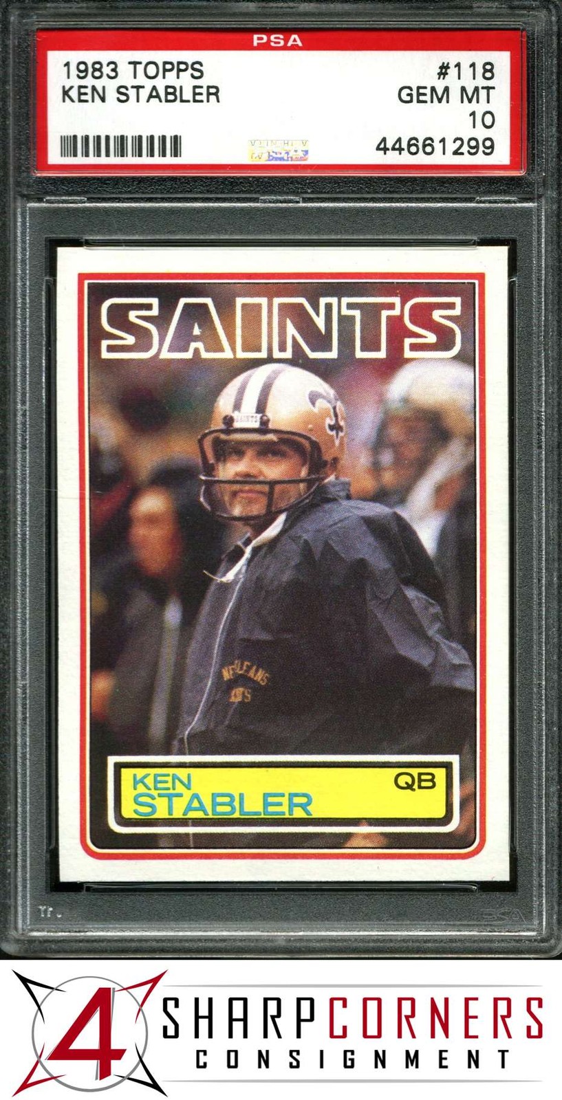 1983 TOPPS #118 KEN STABLER SAINTS HOF PSA 10