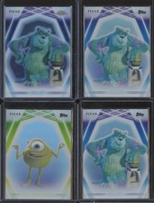 2026 Topps Disney Neon (LOT x4) SULLEY MIKE WAZOWSKI Chrome Rainbow JP1