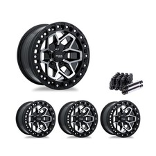 Set Of 4 17 Gloss Black Alloy Wheel Rims 5x127 Fits Jeep Wrangler Rtx1j 5lug
