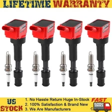 UF816 Ignition Coil Bobina + Spark Plug 4Pack fits Kia Soul Forte 2019 2021 2022