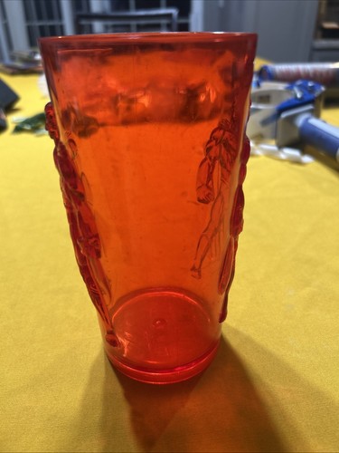 Superman Red Transparent Plastic Cup Hard To Find - Picture 4 of 6