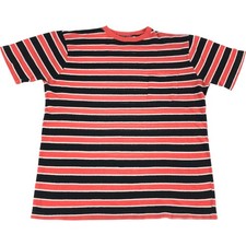 Vintage 1970'S SEARS terry cloth striped pocket T-shirt men's size M