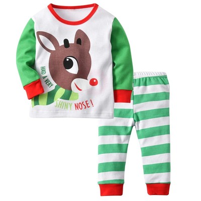 Baby Weihnachten Schlafanzug Set Mädchen Nachtwäsche Kinder Schlafanzug XL/3-4J I5G86573
