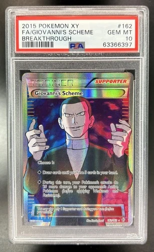 2015 Pokemon XY BREAKthrough Giovanni's Scheme #162/162 PSA 10 GEM MINT