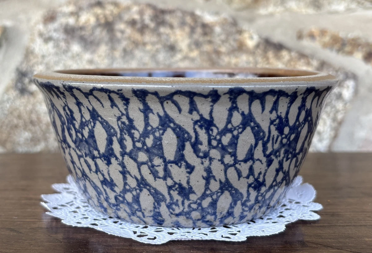 Beaumont Bros Pottery Spongeware Bowl - BBP Salt Glaze - 1993