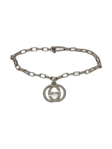 Bracciale uomo GUCCI SV925 argento catena G ad incastro
