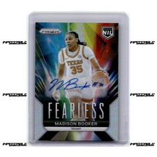 2025 Panini Texas NIL - Silver Prizm Fearless #F-3 Madison Booker Rookie Auto SP