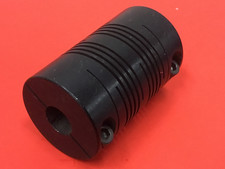 Helical Flexible Shaft Coupling - Aluminum Clamp-On, 1/2" x 1/2" Bore - UNUSED