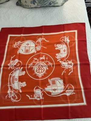 Hermes EX-LIBRIS Carre 90 Silk Scarf 100% Authentic