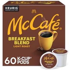 McCafe Breakfast Blend, Single Serve Coffee Keurig K-Cup Pods, Light Roast, 60 C
