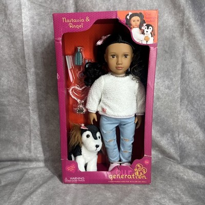 Our Generation Nastassia & Angel 18'' Doll & Pet Puppy Set
