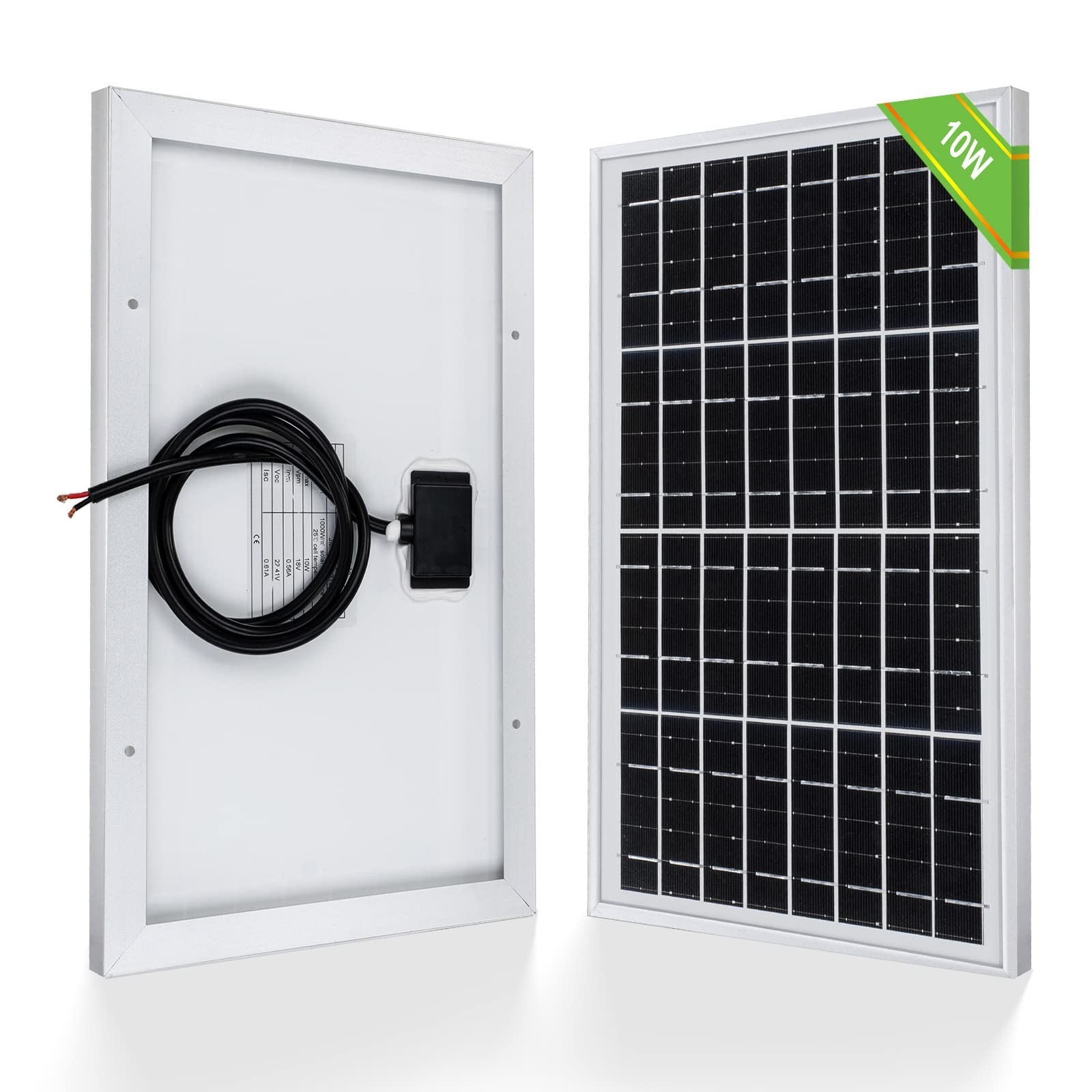 ECO-WORTHY 10W Solar Panel Battery Charger Portable for Char
