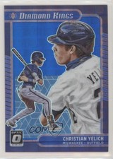 2021 Donruss Optic Diamond Kings Blue Pandora Prizm 42/99 Christian Yelich 0et1