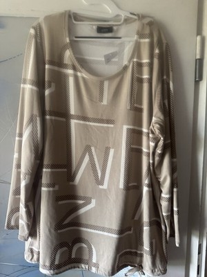Neu Benotti Shirt Pullover 52 54 XXL Beige Curvy Übergröße Plus Size Tunika