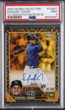 2023 TOPPS GILDED COLL TOPPS CHROME GOLD ETCH AUTOS EZEQUIEL TOVAR 1/50 PSA 9