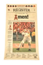 2002 THE ORANGE COUNTY REGISTER NEWSPAPER ANAHEIM ANGELS VS TWINS  