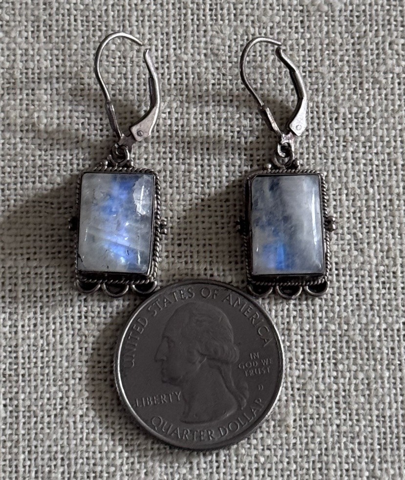 Moonstone Rectangle RM 925 Sterling Silver Filigr… - image 2