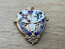 Fine Silver & Enamel Masonic Mark Benevolent Fund Pin Badge For 1927