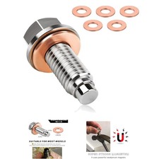 Universal M121.75 Magnetic Oil Drain Plug With Copper Washers - Durable Design Universal M121.75 Magnetic Oil Drain Plug With Copper Washers - Durable Design