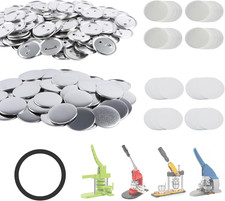 100 Sets 75Mm 3 Inch Metal Button Supplies,Round Pin Buttons Parts Blank Button