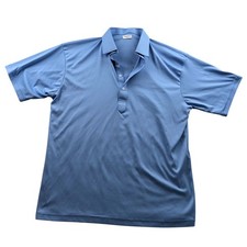 Collars Co. Mens Performance Polo Shirt Size XL Blue Lightweight Casual Solid