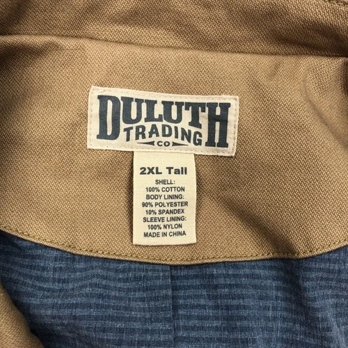 Duluth Trading Co Gentlemans Casual Jacket Tan Cotton Canvas 2XLT Tall image 3