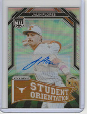 2025 Panini NIL University of Texas Jalin Flores Student Orientation Auto NIL