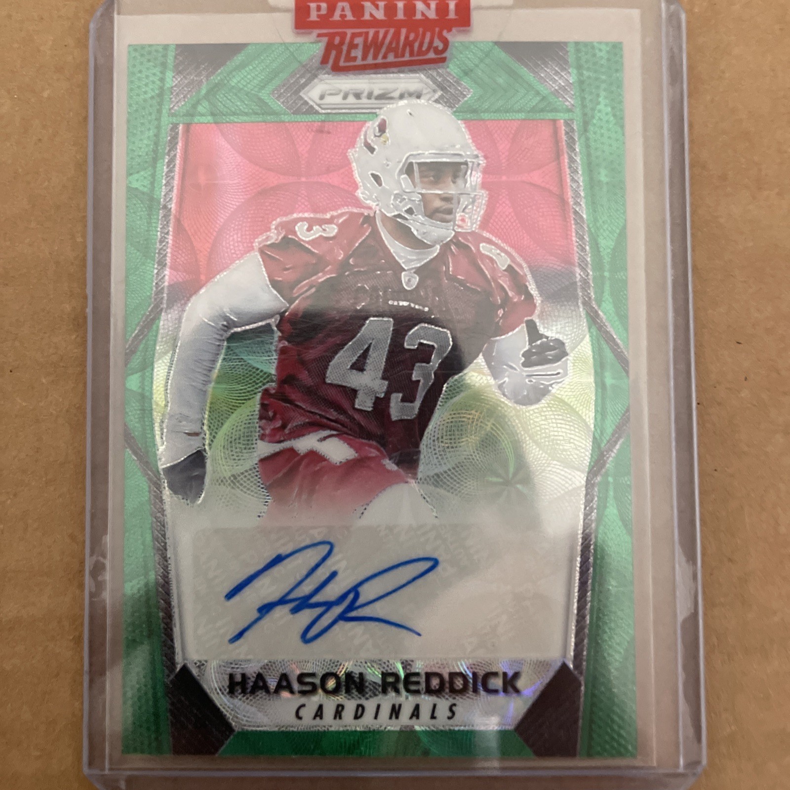 Haason Reddick Panini Prizm Rookie Autographs #HR Green Scope