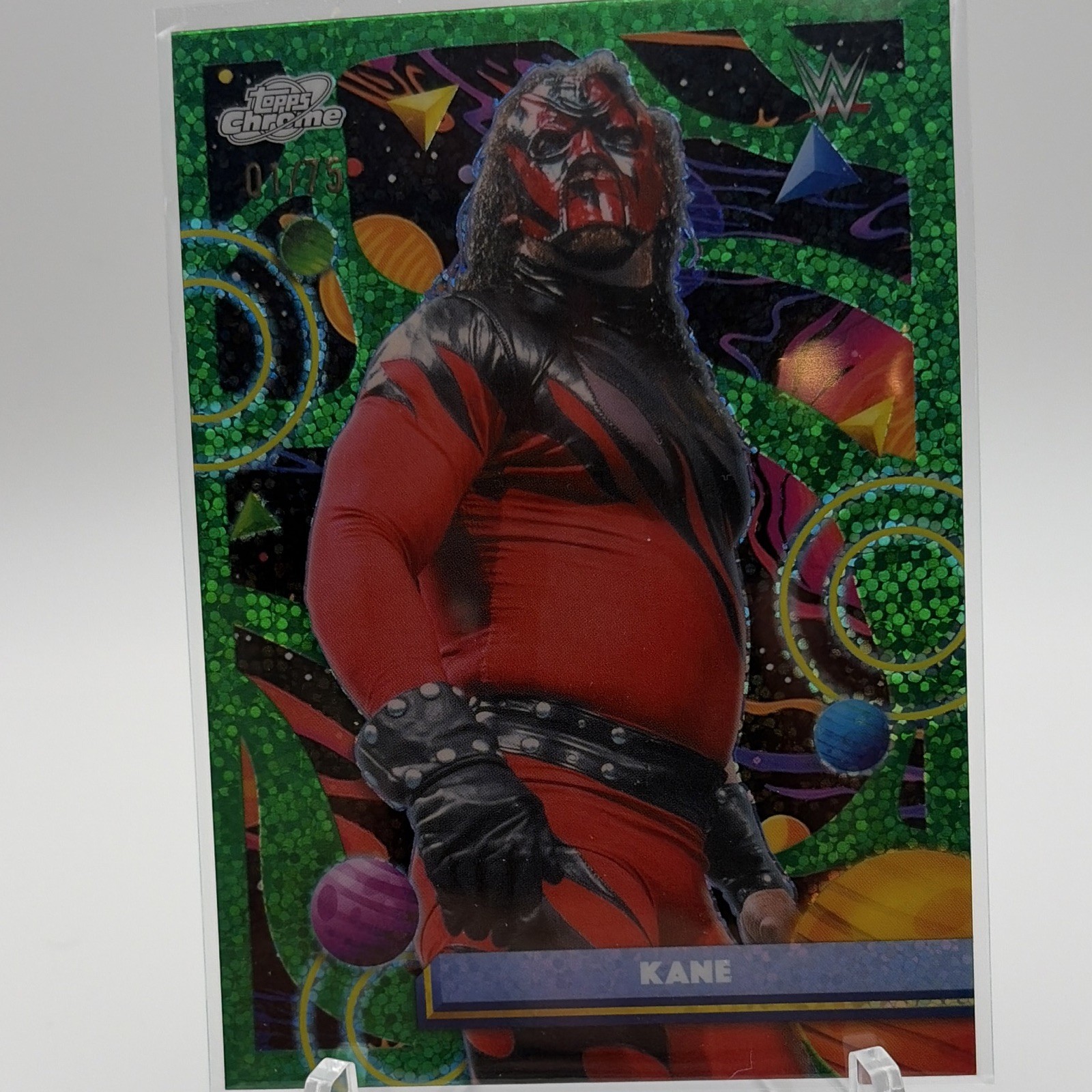 Topps Chrome WWE Kane Refractor  1/75 BOOKEND