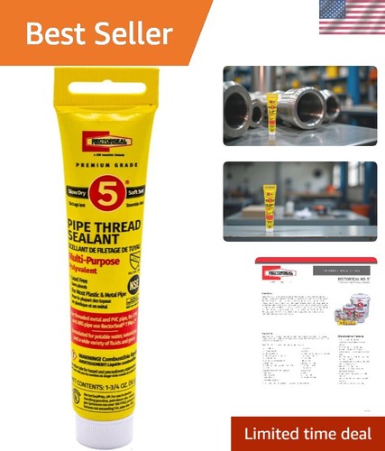 Multi-Purpose No. 5 Pipe Thread Sealant - Soft Setting for Quick Application