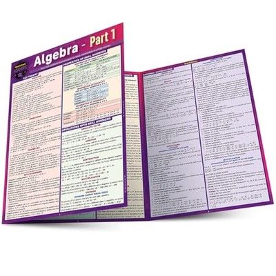 Algebra Part 1 : A QuickStudy Laminated Reference Guide by LLC Expolog and S....
