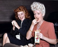 Rita Hayworth and Betty Grable Photo Colorized Photo