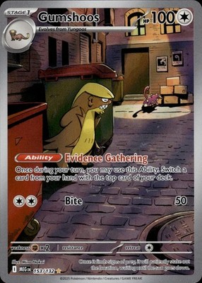 Gumshoos - Holo Illustration Rare ME01: Mega Evolution 153/132 NM