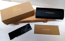 Burberry Eyeglasses Sunglasses Hard Case Cleaning Cloth Box  Booklet NEW