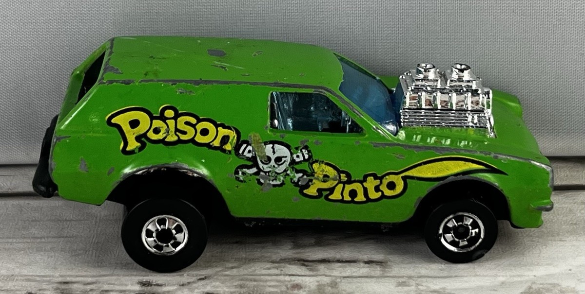 Vintage 1975 Hot Wheels Poison Pinto Light Green Die Cast Toy Car
