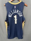 Zion Williamson Signed New Orleans Pelicans Basketball Jersey Fanatics Sz 48