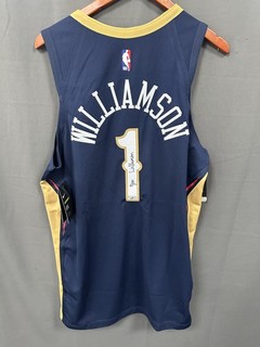 Zion Williamson Signed New Orleans Pelicans Basketball Jersey Fanatics Sz 48