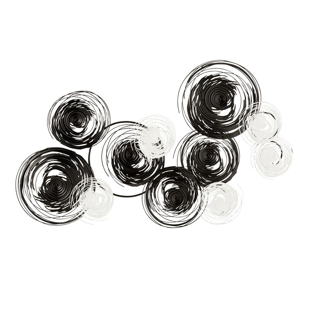 Cercles métal décoration murale 140cm bicolore au design chic