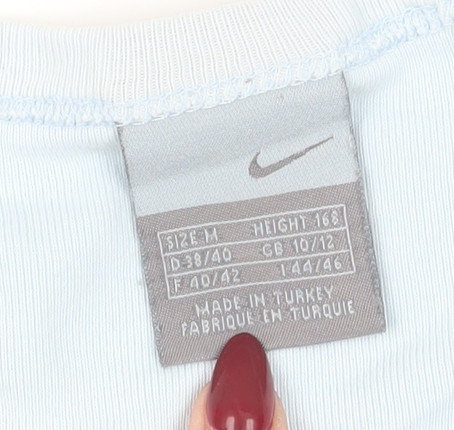 Camiseta para mujer Nike azul cuello en V M - Imagen 3 de 12