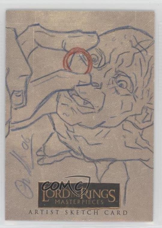 2006 Topps Lord of the Rings Masterpieces 1/1 William O'Neil l Auto Sketch 0j7i