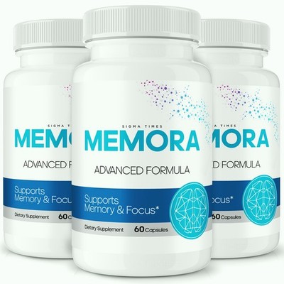 Memora Capsules   Premium Supplement for Memory, Focus & Brain Energy - 3 Pack