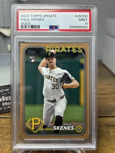 PAUL SKENES 2024 Topps Update US100 Rookie Gold RC /2024 PSA 9 Mint