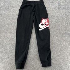 Air Jordan Nike Air Youth M Sweatpants Black Red Track Joggers Jumpman Spellout