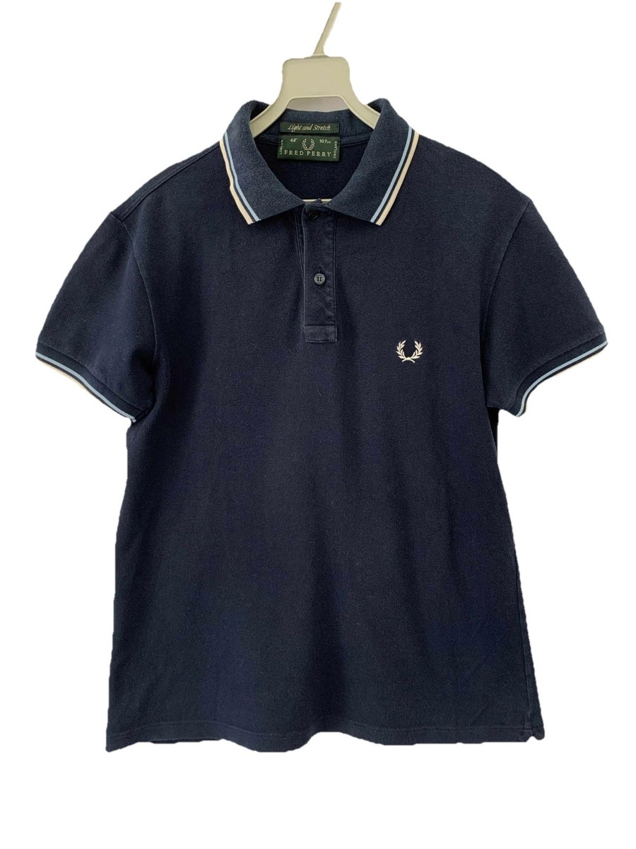 ENGLAND製 OLD FREDPERRY 42 希少 良品 Fred Perry London England Navy Blue Polo Shirt 42